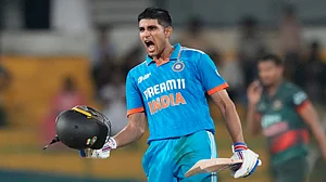 File/AP : Shubman Gill will lead the new-look Indian team against Zimbabwe.